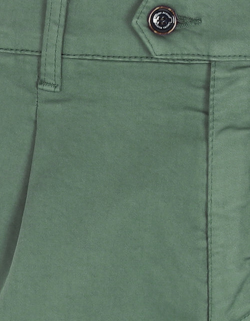 Pantalon Bandplooi met Omslag | Groen