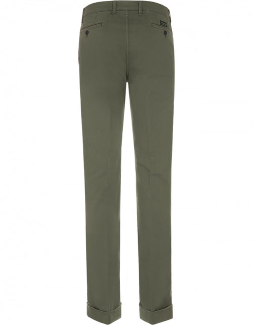 Pantalon Bandplooi met Omslag | Groen