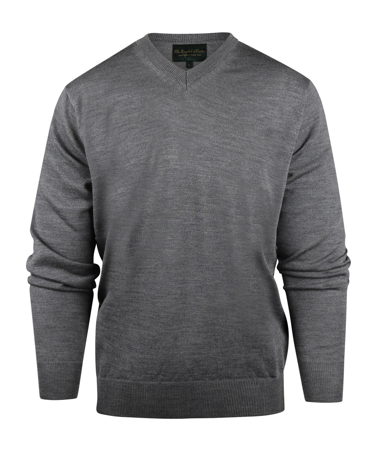 Merinowollpullover mit V-Ausschnitt | Grau