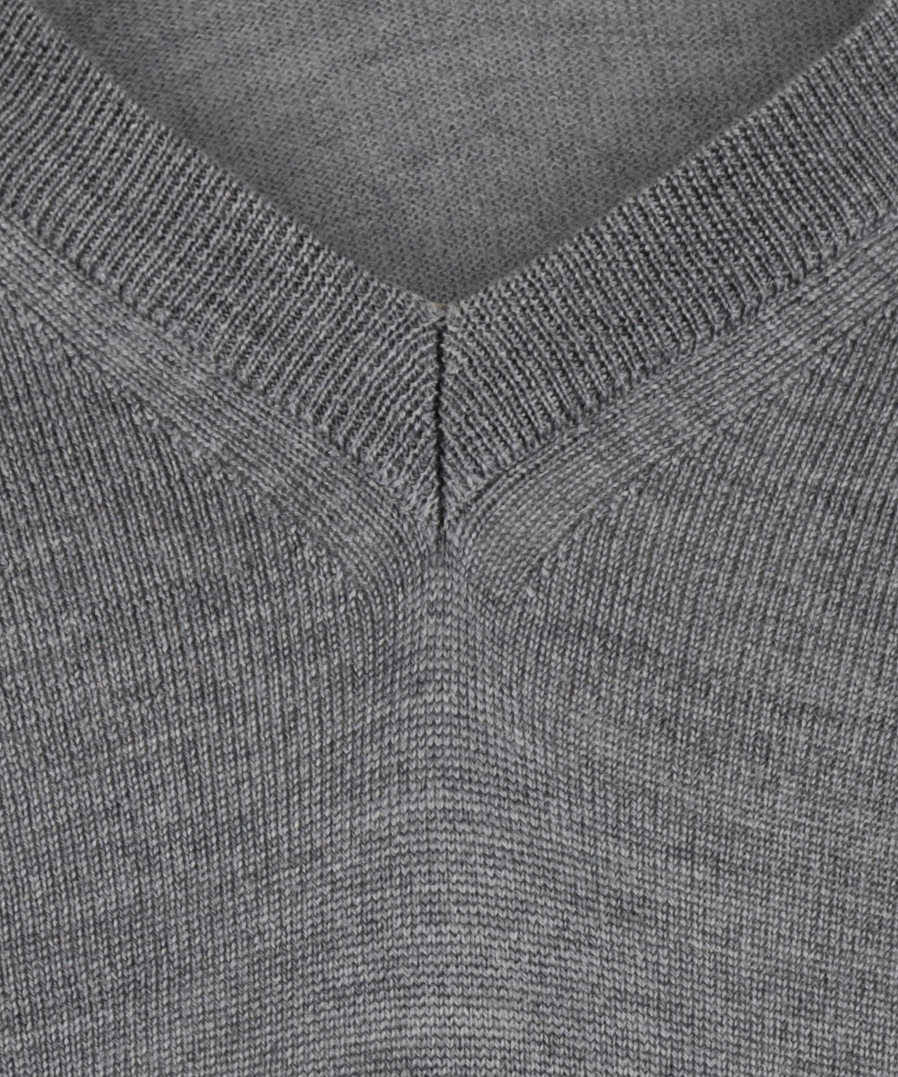 Merinowollpullover mit V-Ausschnitt | Grau
