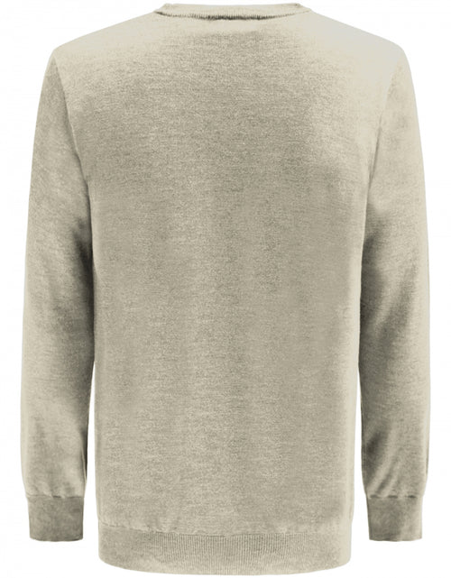 Pullover klassiek Merino wol v-hals | Licht Grijs