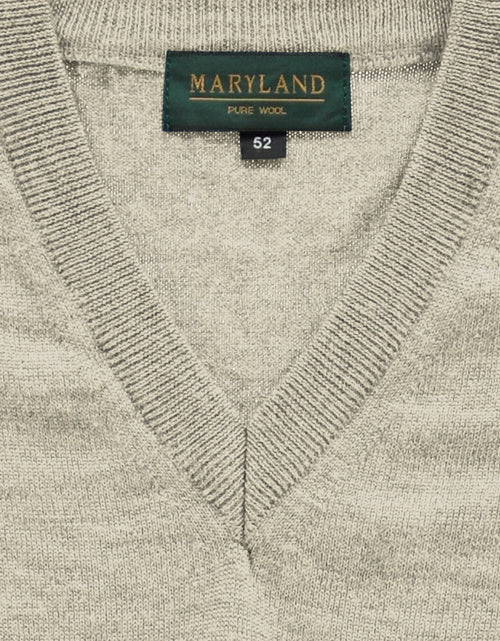Pullover klassiek Merino wol v-hals | Licht Grijs