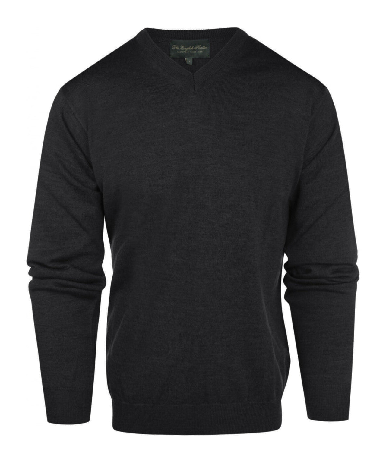 Merino V-Hals Pullover | Charcoal