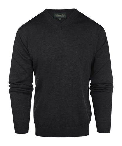 Merino V-Hals Pullover | Charcoal