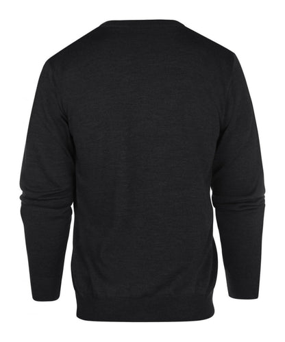 Merino V-Hals Pullover | Charcoal