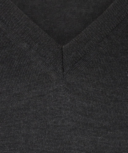 Merino V-Hals Pullover | Charcoal