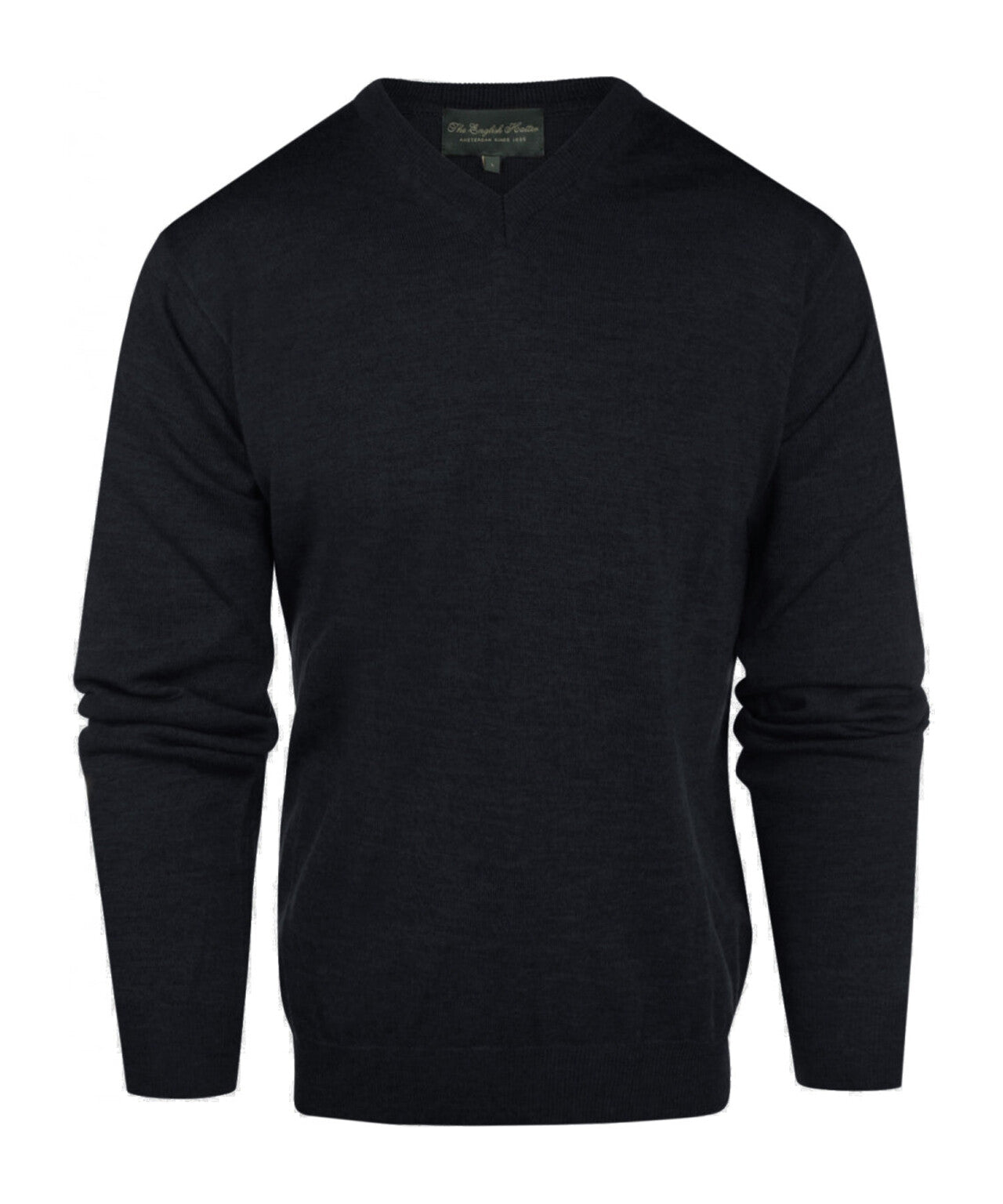 Merinowollpullover mit V-Ausschnitt | Blaugrau