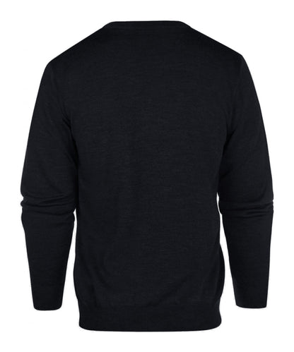 Merinowollpullover mit V-Ausschnitt | Blaugrau
