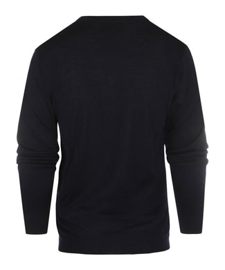 Pullover merino wol v-hals | Navy