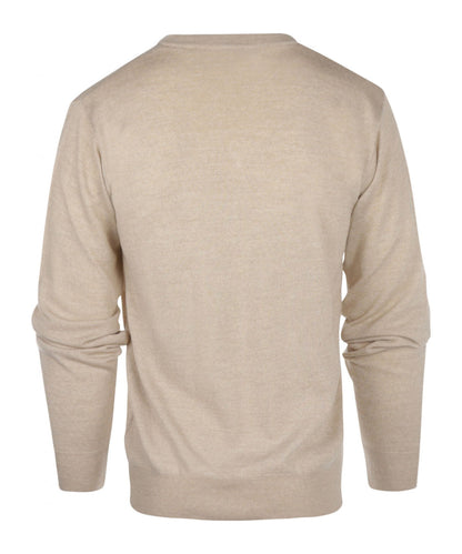 Pullover aus Merinowolle mit V-Ausschnitt | Beige