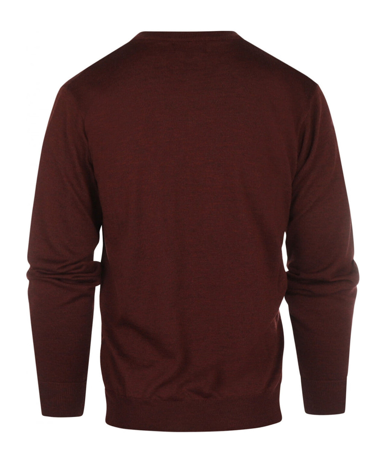 Pullover aus Merinowolle mit V-Ausschnitt | Bordeaux