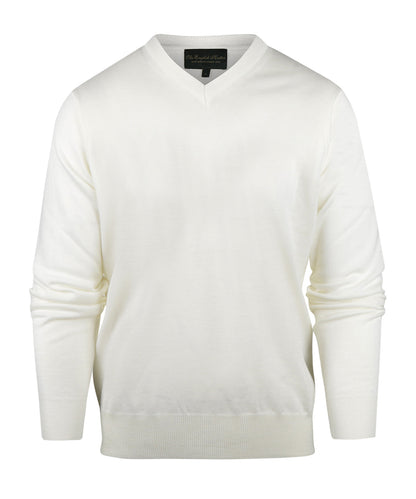 Pullover merino wool v-neck | Wool White