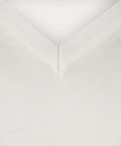 Pullover merino wool v-neck | Wool White