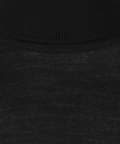 Merino Roll Neck Pullover | Zwart