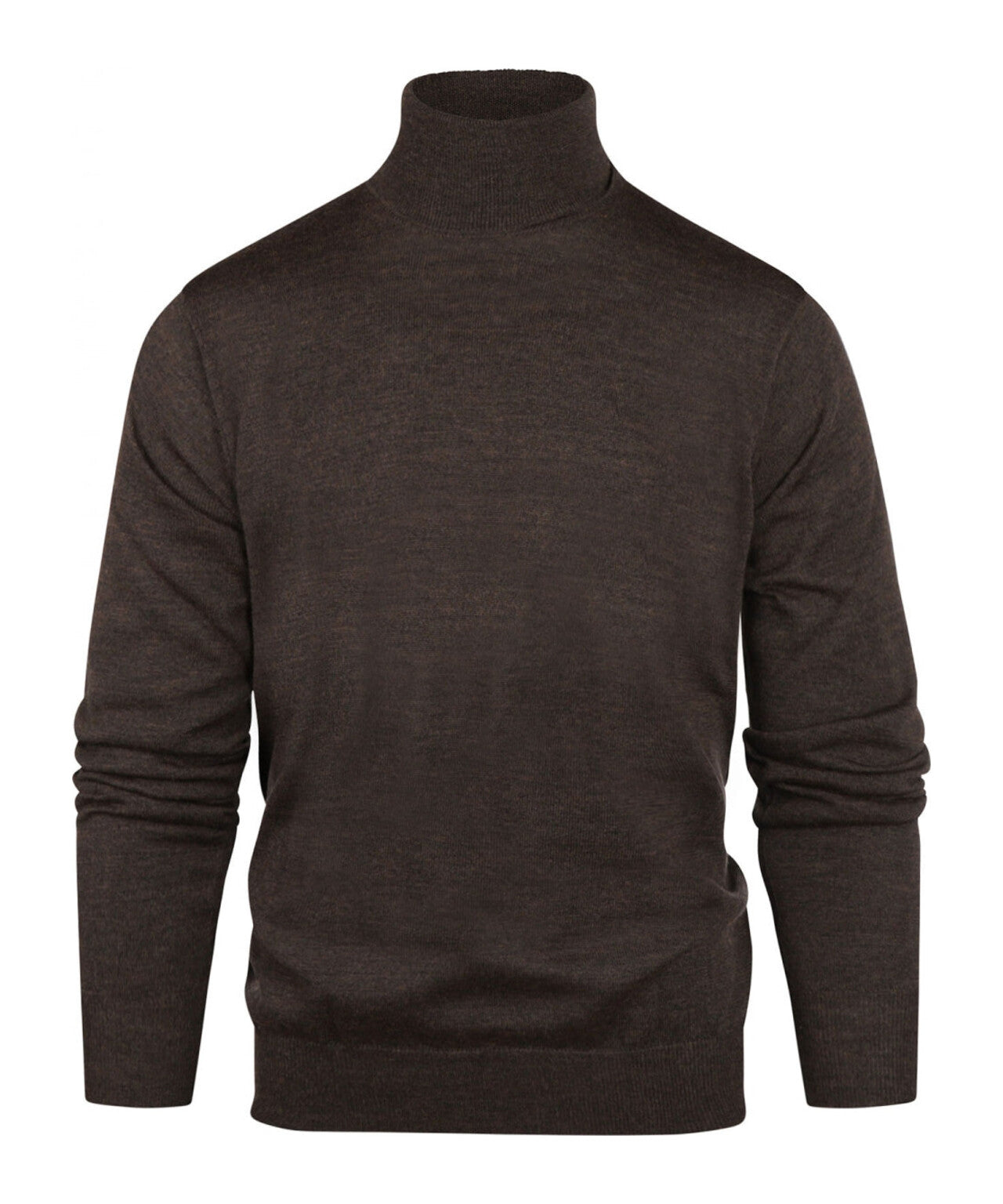 Merino Roll Neck Pullover | Donker Bruin