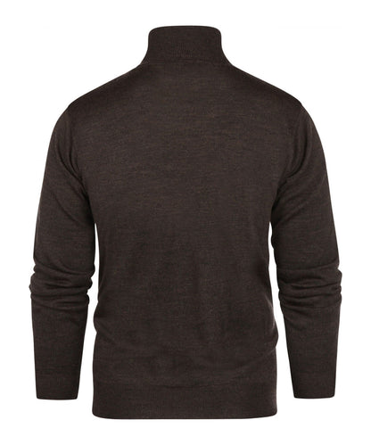 Merino Roll Neck Pullover | Donker Bruin