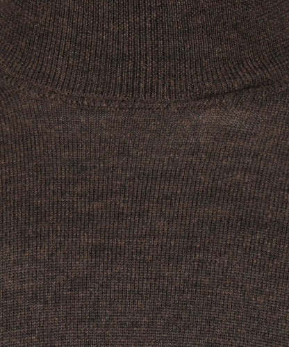 Merino Roll Neck Pullover | Donker Bruin