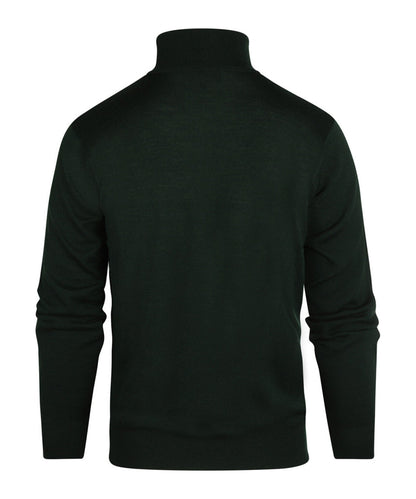 Merino Roll Neck Pullover | Fles Groen