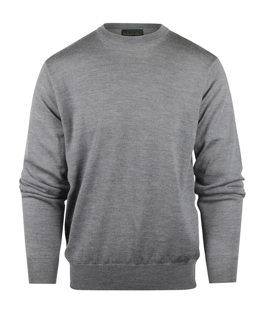 Merinowollpullover mit Rundhalsausschnitt | Grau