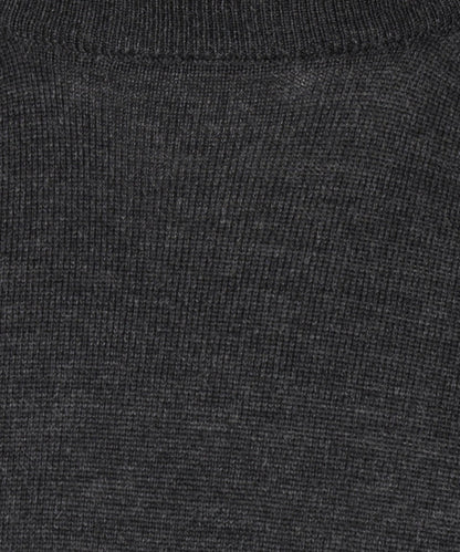 Merino wool round neck sweater | Charcoal