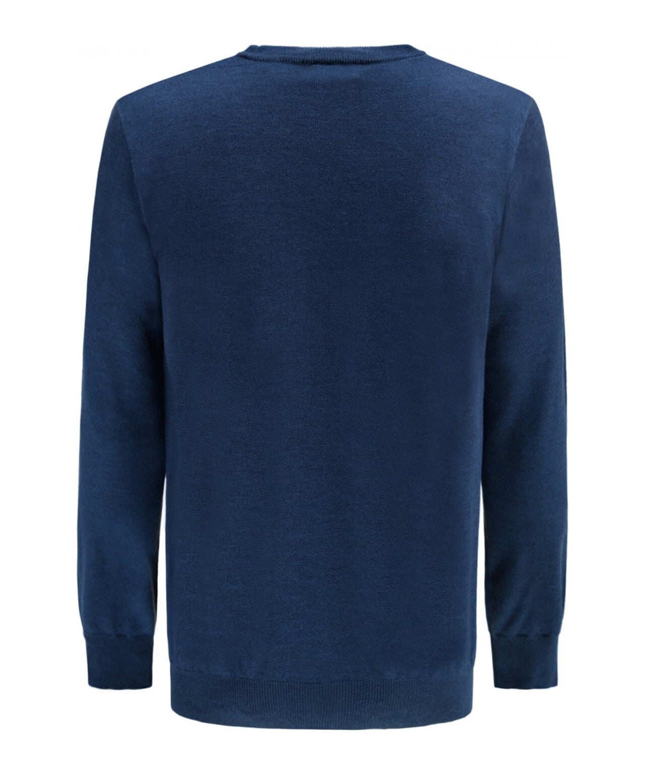 Merino wool round neck sweater | Blue