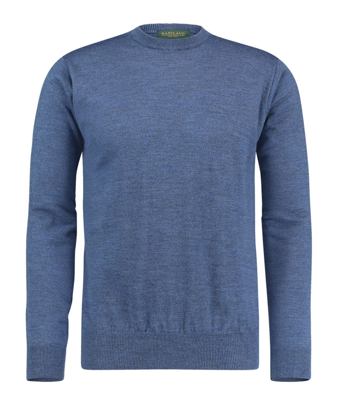 Merino O-Hals | Staal Blauw