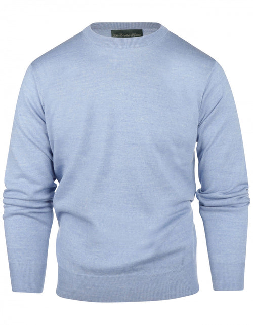 Pullover Merino wol ronde hals | Licht Blauw