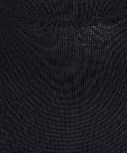 Merino wool round neck sweater | Navy