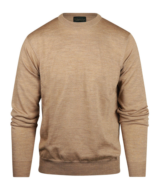 Merinowollpullover mit Rundhalsausschnitt | Braun