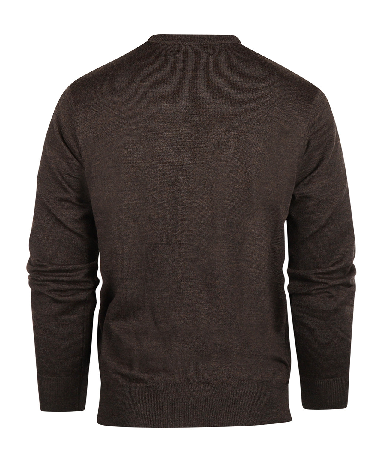 Merino Ronde Hals Pullover | Donker Bruin