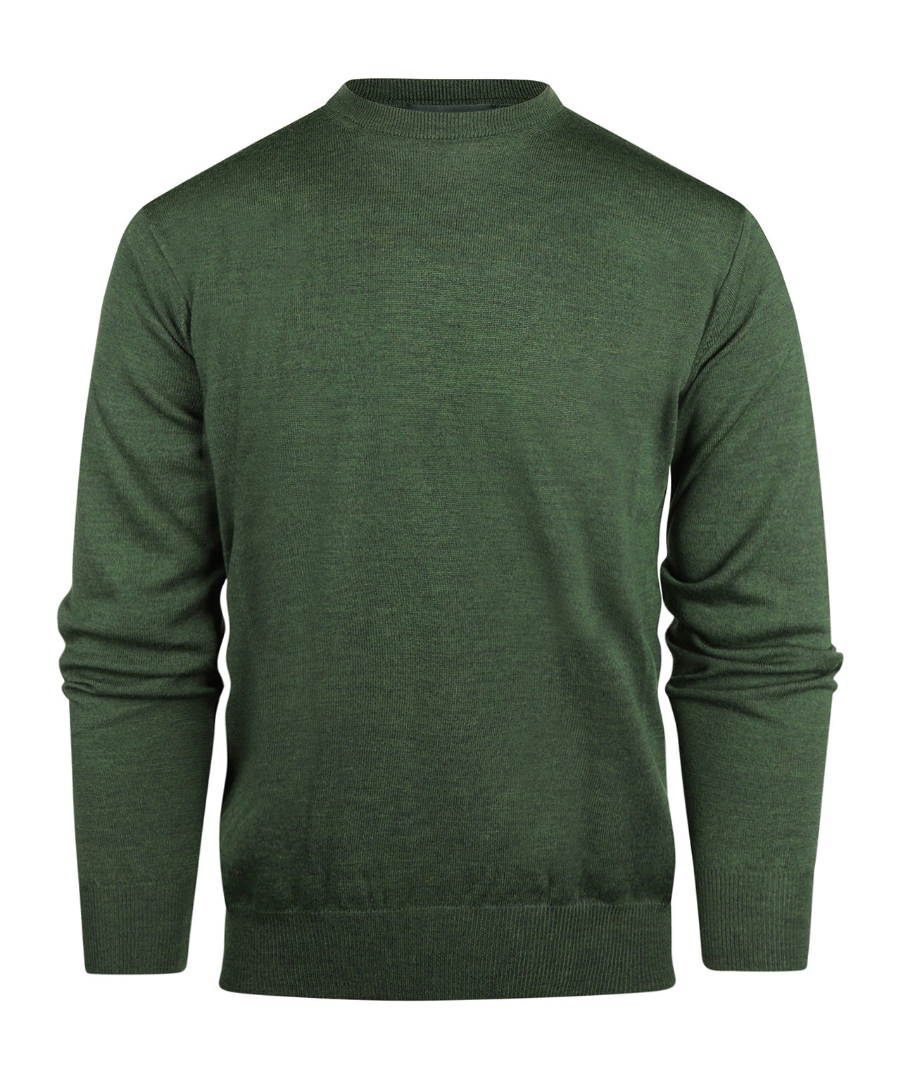 Merino O-Hals | Groen Melange