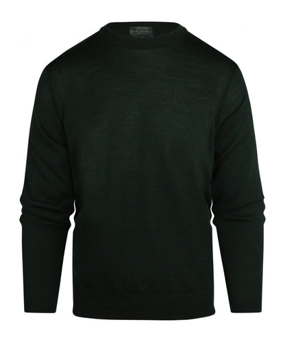 Merino wool round neck sweater | Green