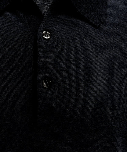 Merino Polo Pullover | Zwart