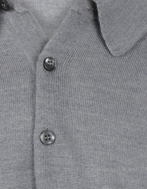 Pullover polo merino wol | Midden Grijs