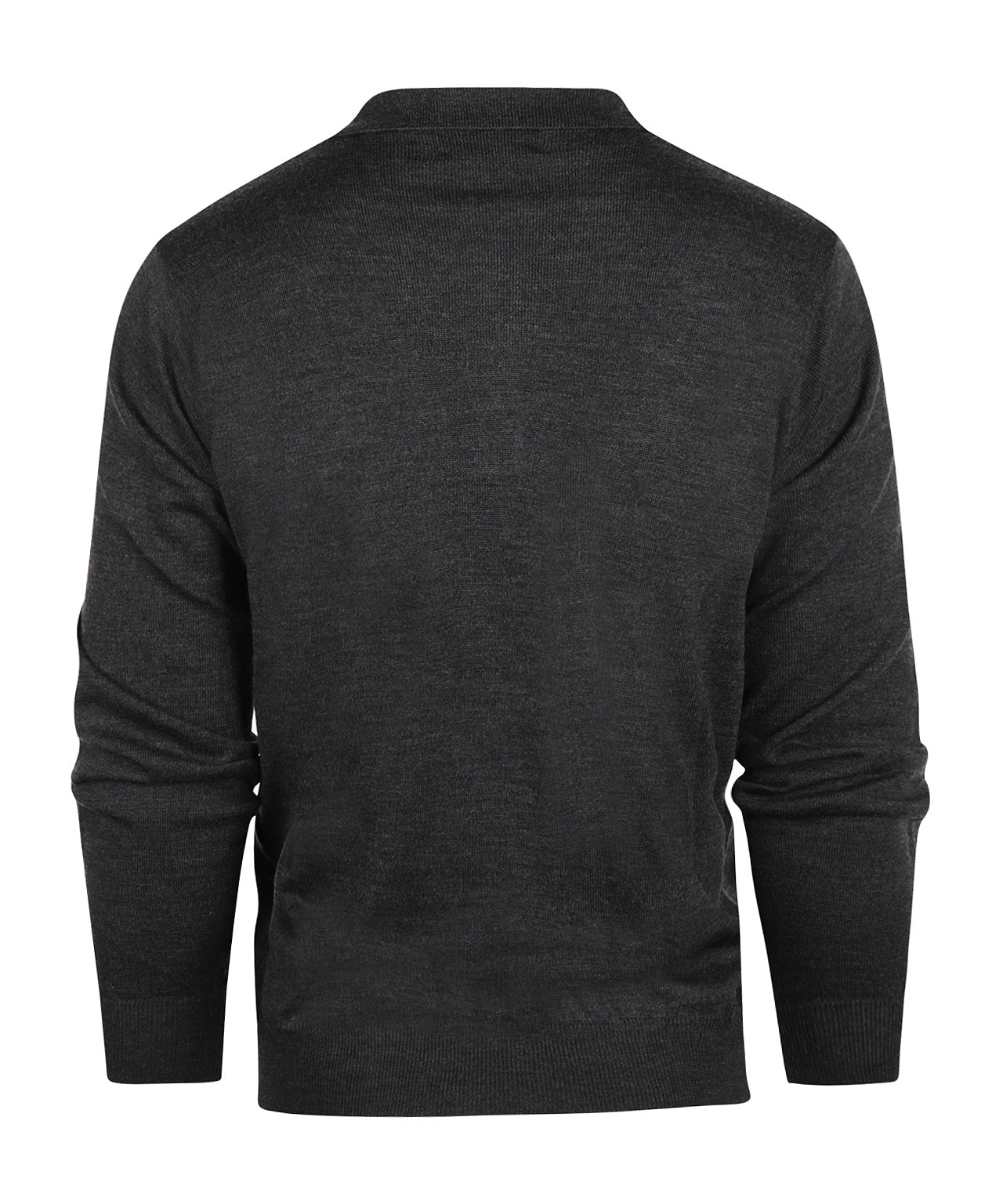 Merino Polo Pullover | Charcoal