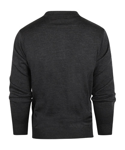Merino Polo Pullover | Charcoal