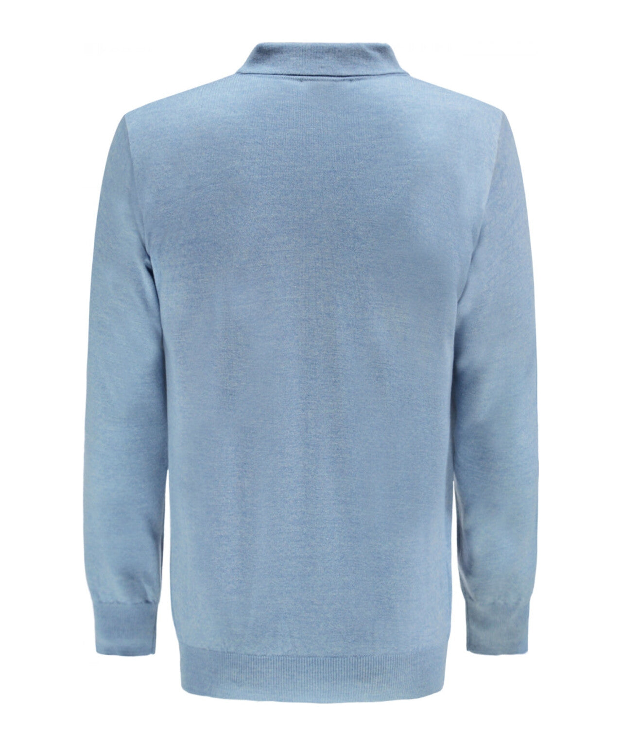 Merino Polo Pullover | Licht Blauw