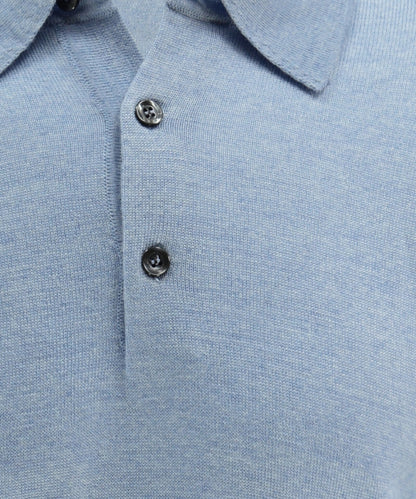 Merino Polo Pullover | Licht Blauw