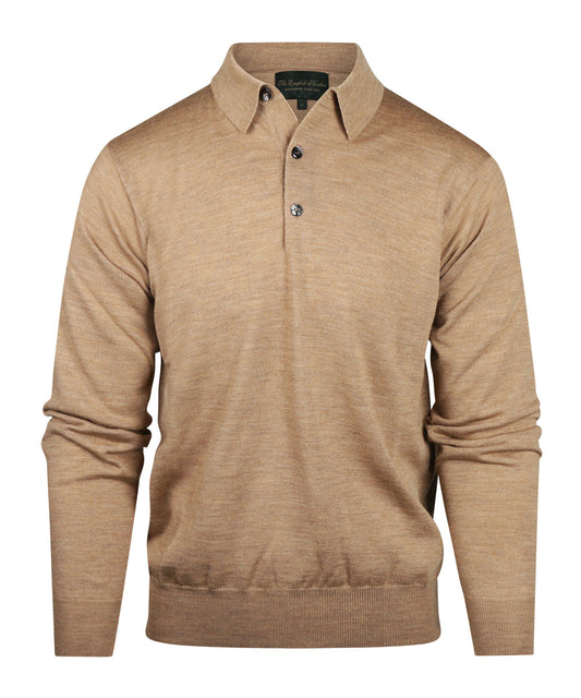 Polo-Pullover aus Merinowolle | Braun