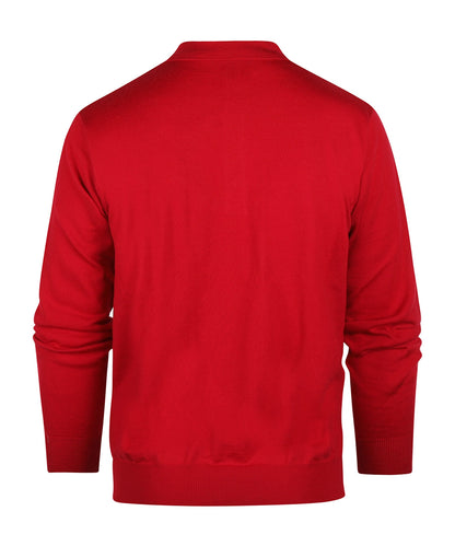 Pullover polo merino wool | Red