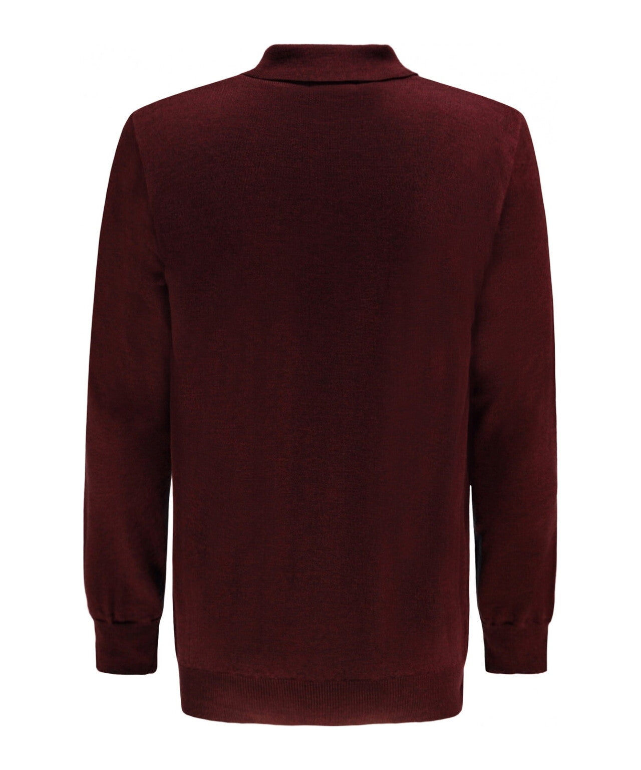 Merino Polo Pullover | Bordeaux