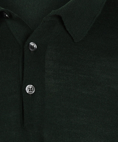 Merino Polo Pullover | Fles Groen