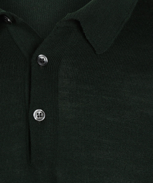 Pullover polo merino wol | Groen