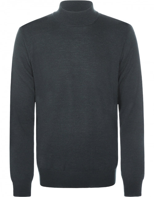 Turtle trui Merino wol | Midden Grijs