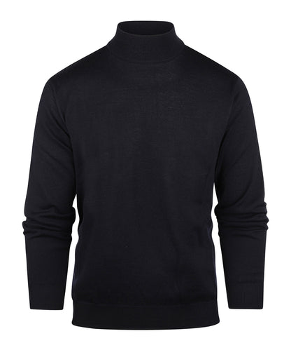 Schildkrötenpullover aus Merinowolle | Marineblau