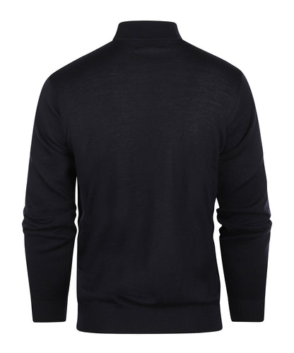 Schildkrötenpullover aus Merinowolle | Marineblau