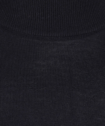 Schildkrötenpullover aus Merinowolle | Marineblau