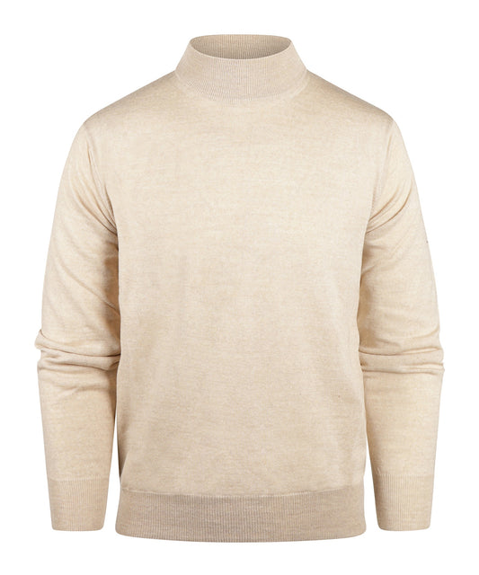 Schildkrötenpullover aus Merinowolle | Beige