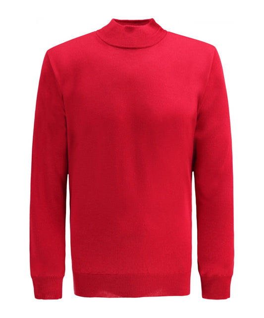Schildkrötenpullover aus Merinowolle | Rot
