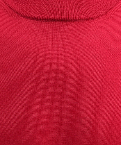 Merino Mock Neck Pullover | Rood